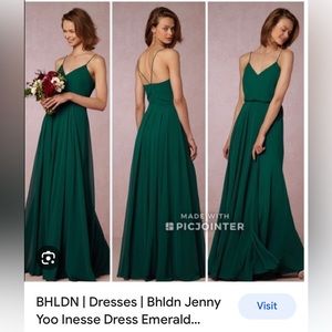 Jenny Yoo emerald gown BHLDN